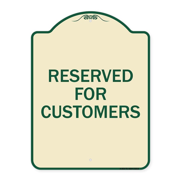 Reserved for Customers Heavy-Gauge Aluminum Architectural Sign, 24" x 18", TG-1824-23213